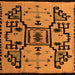 Square Abstract Orange Modern Rug, abs5128org