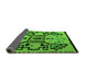 Sideview of Abstract Green Modern Rug, abs5128grn