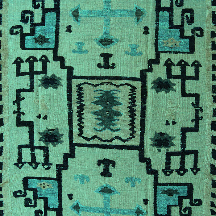 Machine Washable Abstract Turquoise Modern Area Rugs, wshabs5128turq