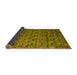 Sideview of Abstract Yellow Modern Rug, abs5129yw