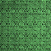 Square Abstract Emerald Green Modern Rug, abs5129emgrn