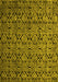 Abstract Yellow Modern Rug, abs5129yw