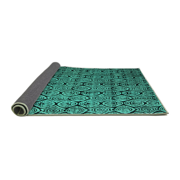 Sideview of Abstract Turquoise Modern Rug, abs5129turq