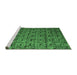 Sideview of Machine Washable Abstract Emerald Green Modern Area Rugs, wshabs5129emgrn