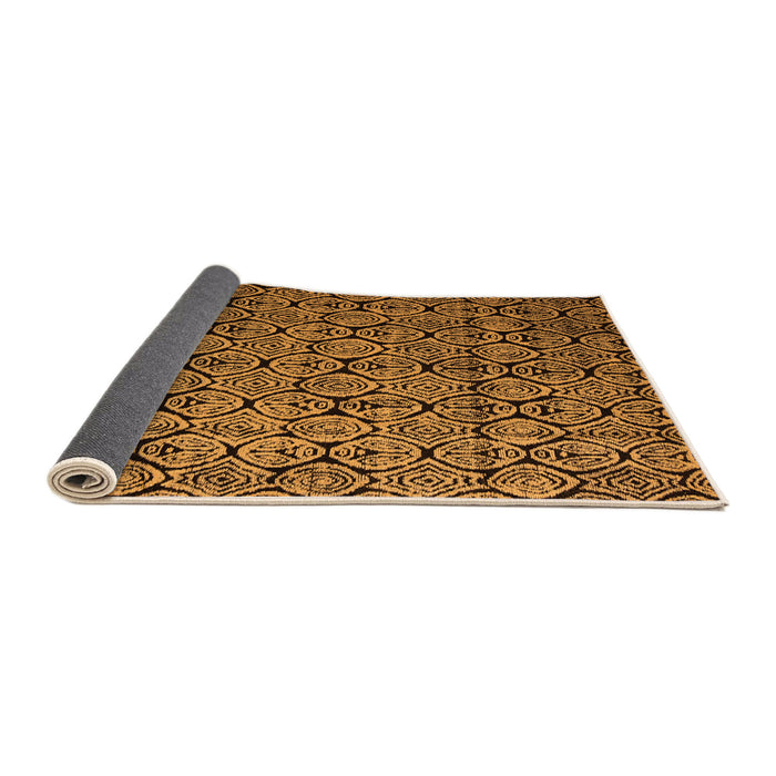 Sideview of Abstract Orange Modern Rug, abs5129org