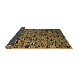 Sideview of Abstract Brown Modern Rug, abs5129brn