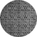 Round Machine Washable Abstract Gray Modern Rug, wshabs5129gry