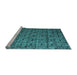 Sideview of Machine Washable Abstract Light Blue Modern Rug, wshabs5129lblu