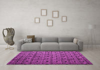 Machine Washable Abstract Pink Modern Rug, wshabs5129pnk