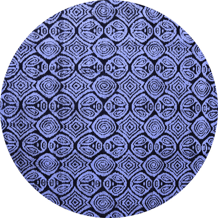Round Machine Washable Abstract Blue Modern Rug, wshabs5129blu