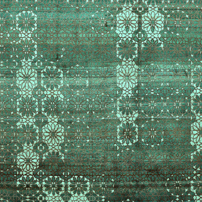 Machine Washable Abstract Turquoise Modern Area Rugs, wshabs512turq