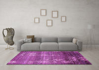 Machine Washable Abstract Purple Modern Rug, wshabs512pur