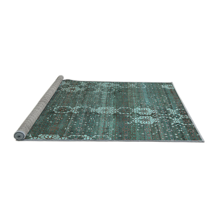 Sideview of Machine Washable Abstract Light Blue Modern Rug, wshabs512lblu