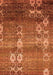 Machine Washable Abstract Orange Modern Area Rugs, wshabs512org