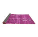 Sideview of Abstract Pink Modern Rug, abs512pnk