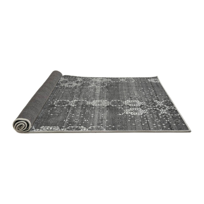 Sideview of Abstract Gray Modern Rug, abs512gry