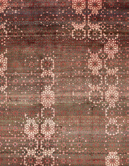 Abstract Saffron Red Modern Rug, abs512