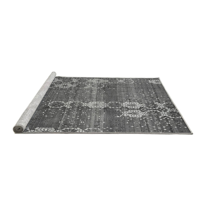 Sideview of Machine Washable Abstract Gray Modern Rug, wshabs512gry