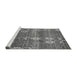 Sideview of Machine Washable Abstract Gray Modern Rug, wshabs512gry