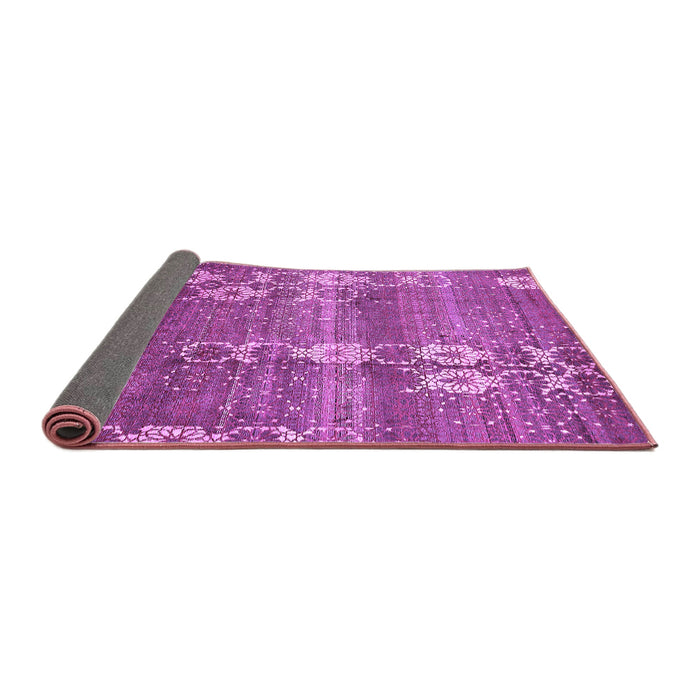 Sideview of Abstract Purple Modern Rug, abs512pur