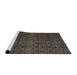 Sideview of Machine Washable Abstract Brown Rug, wshabs5130