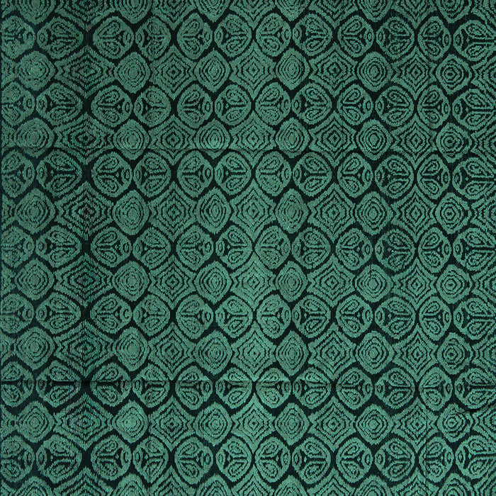 Square Abstract Turquoise Modern Rug, abs5130turq