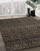 Machine Washable Abstract Brown Rug in a Family Room, wshabs5130