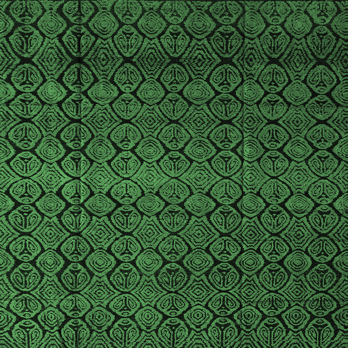 Square Machine Washable Abstract Emerald Green Modern Area Rugs, wshabs5130emgrn