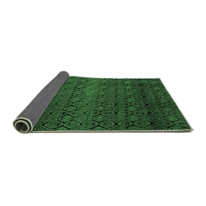 Sideview of Abstract Emerald Green Modern Rug, abs5130emgrn