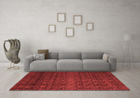 Machine Washable Abstract Red Modern Rug, wshabs5130red