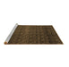 Sideview of Machine Washable Abstract Brown Modern Rug, wshabs5130brn