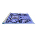 Sideview of Machine Washable Abstract Blue Modern Rug, wshabs5131blu