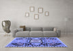 Machine Washable Abstract Blue Modern Rug in a Living Room, wshabs5131blu