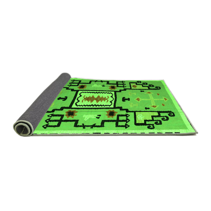 Sideview of Abstract Green Modern Rug, abs5131grn