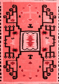 Abstract Red Modern Rug, abs5131red