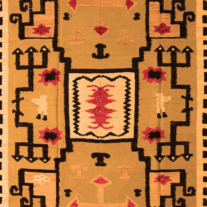 Machine Washable Abstract Orange Modern Area Rugs, wshabs5131org