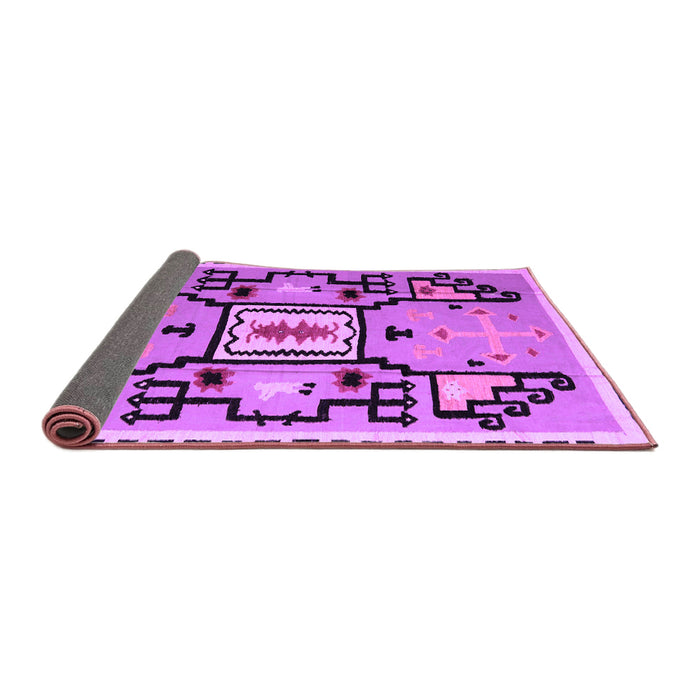 Sideview of Abstract Purple Modern Rug, abs5131pur