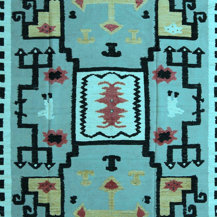 Abstract Light Blue Modern Rug, abs5131lblu