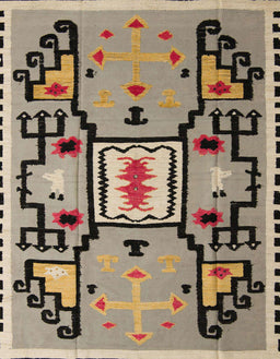 Abstract Coffee Brown Modern Rug, abs5131