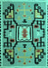 Abstract Turquoise Modern Rug, abs5131turq