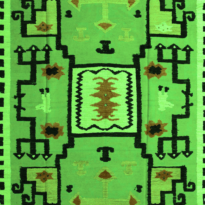 Machine Washable Abstract Green Modern Area Rugs, wshabs5131grn