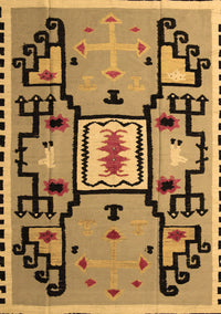 Abstract Brown Modern Rug, abs5131brn