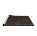 Sideview of Machine Washable Abstract Coffee Brown Rug, wshabs5132