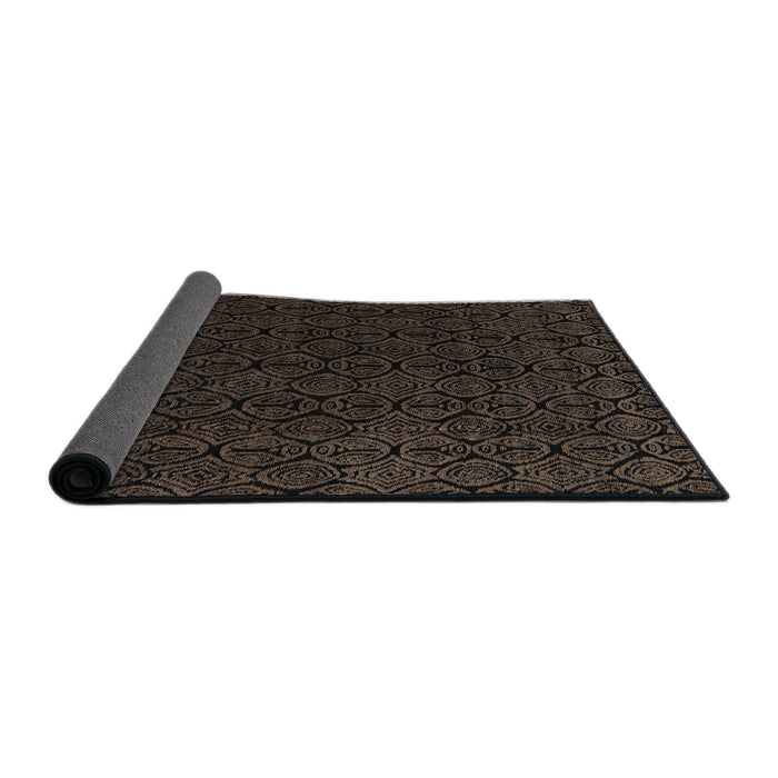Sideview of Abstract Coffee Brown Modern Rug, abs5132
