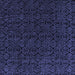 Square Abstract Blue Modern Rug, abs5132blu