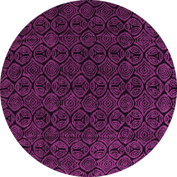 Round Machine Washable Abstract Pink Modern Rug, wshabs5132pnk