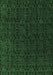 Machine Washable Abstract Emerald Green Modern Area Rugs, wshabs5132emgrn