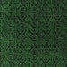 Square Abstract Emerald Green Modern Rug, abs5132emgrn