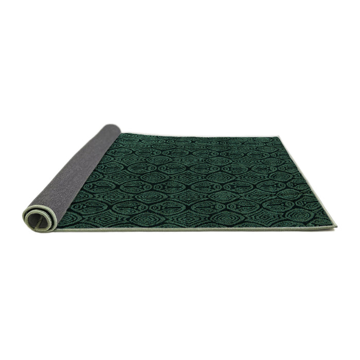 Sideview of Abstract Turquoise Modern Rug, abs5132turq