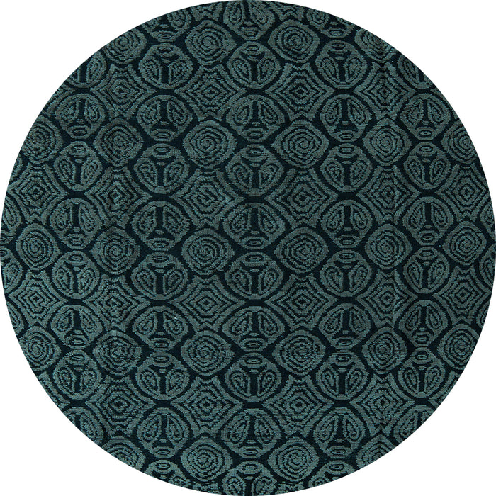 Round Abstract Light Blue Modern Rug, abs5132lblu